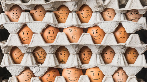 Eier die bemalt sind